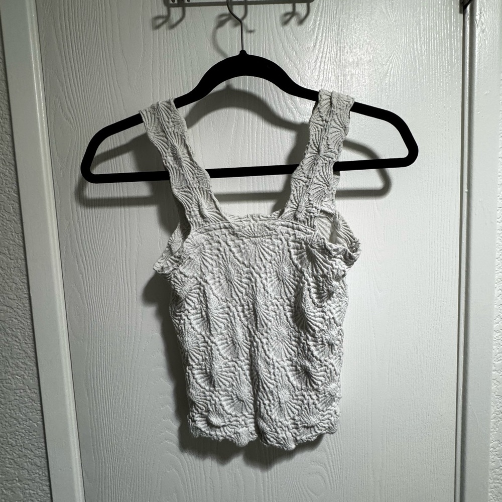 Floral White Tank Top (Free People Style)